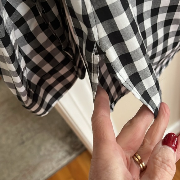 Talbots Black Gingham Blouse - Picture 4 of 5